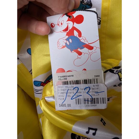 Opening Ceremony Disney Collab Womens Printed Taffeta Skirt XS Mickey Mouse - Picture 7 of 16